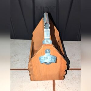 Wooden 6pack bottle caddy